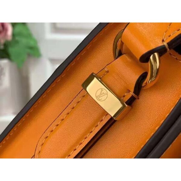 Louis Vuitton LV Women Pont 9 Soft PM Handbag Yellow Grained Calfskin Cowhide - Image 8
