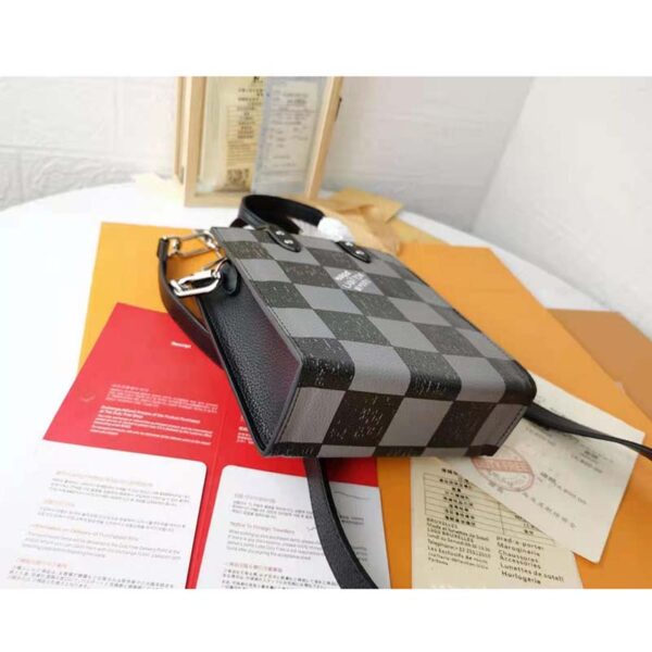Louis Vuitton LV Women Sac Plat XS Bag Graphite Cowhide Leather - Image 5