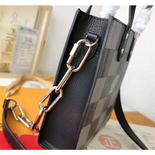 Louis Vuitton LV Women Sac Plat XS Bag Graphite Cowhide Leather - Image 6