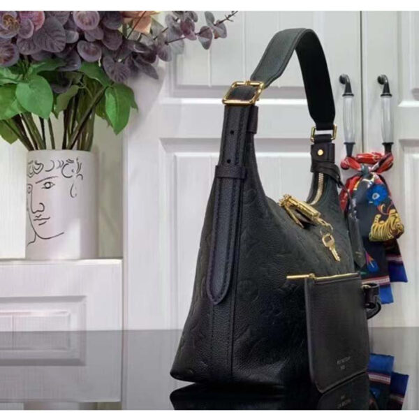 Louis Vuitton LV Women Sac Sport Crème Black Embossed Supple Grained Cowhide Leather - Image 4