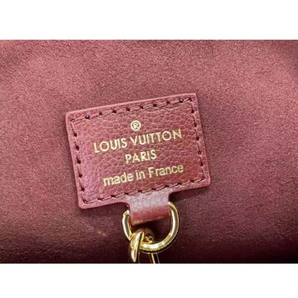 Louis Vuitton LV Women Sac Sport Wine Red Monogram Empreinte Embossed Grained Cowhide Leather - Image 10