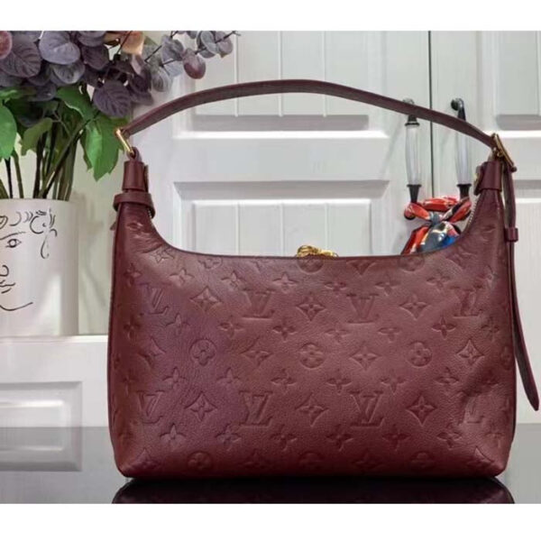 Louis Vuitton LV Women Sac Sport Wine Red Monogram Empreinte Embossed Grained Cowhide Leather - Image 3