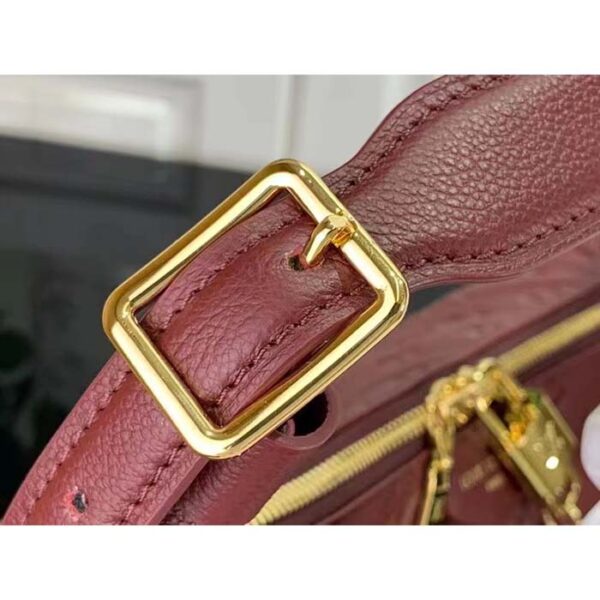 Louis Vuitton LV Women Sac Sport Wine Red Monogram Empreinte Embossed Grained Cowhide Leather - Image 9