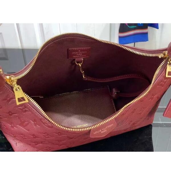 Louis Vuitton LV Women Sac Sport Wine Red Monogram Empreinte Embossed Grained Cowhide Leather - Image 6