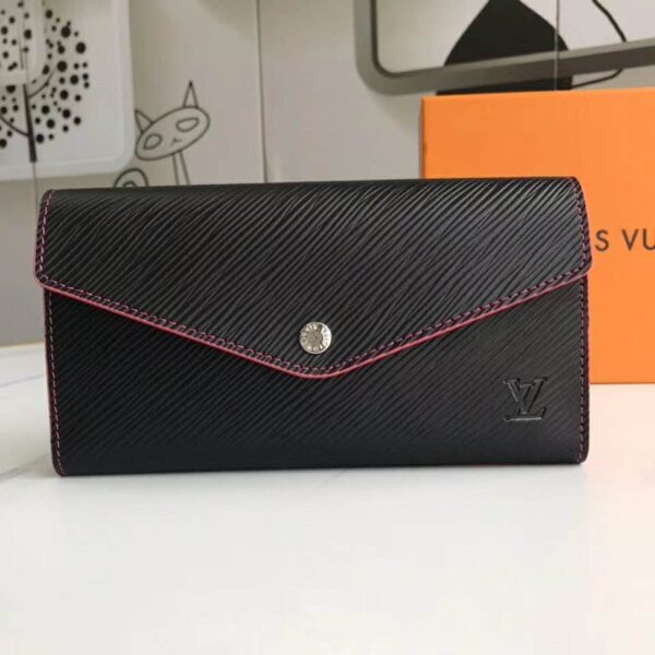 Louis Vuitton LV Women Sarah Wallet in Epi Leather-Black - Image 2