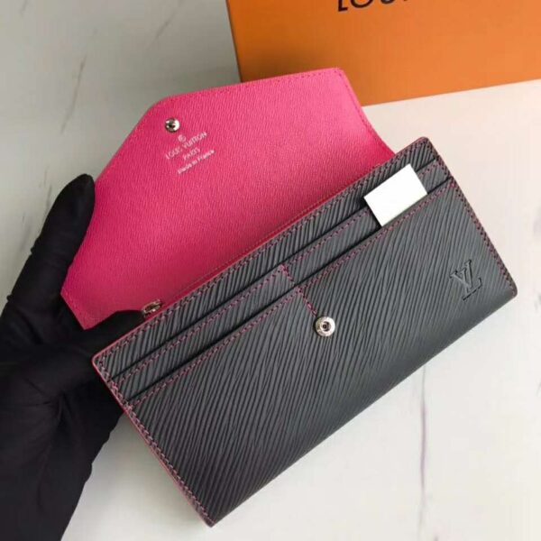 Louis Vuitton LV Women Sarah Wallet in Epi Leather-Black - Image 6