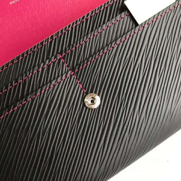 Louis Vuitton LV Women Sarah Wallet in Epi Leather-Black - Image 9