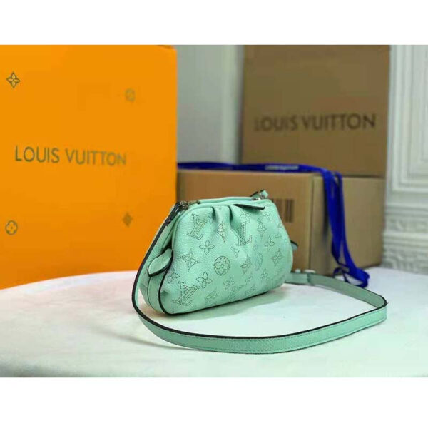 Louis Vuitton LV Women Scala Mini Pouch Green Mahina Perforated Calf Leather - Image 4