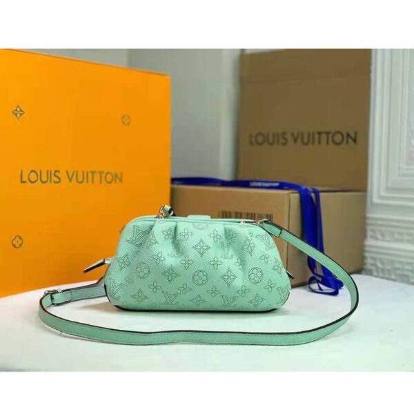 Louis Vuitton LV Women Scala Mini Pouch Green Mahina Perforated Calf Leather - Image 2