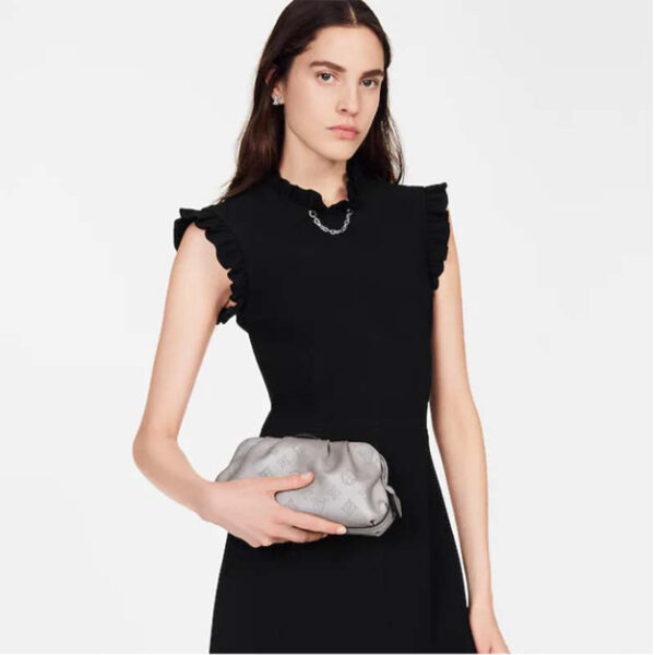Louis Vuitton LV Women Scala Mini Pouch Gris Souris Mahina Perforated Calf Leather - Image 13