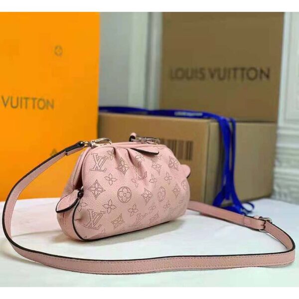 Louis Vuitton LV Women Scala Mini Pouch Magnolia Pink Mahina Perforated Calf Leather - Image 3