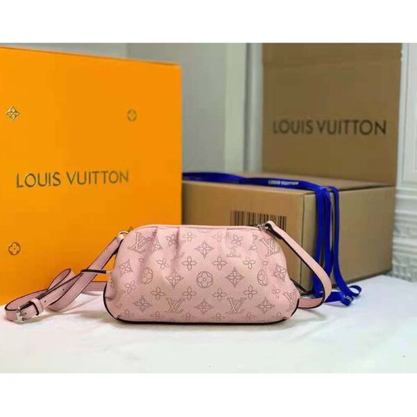 Louis Vuitton LV Women Scala Mini Pouch Magnolia Pink Mahina Perforated Calf Leather - Image 4