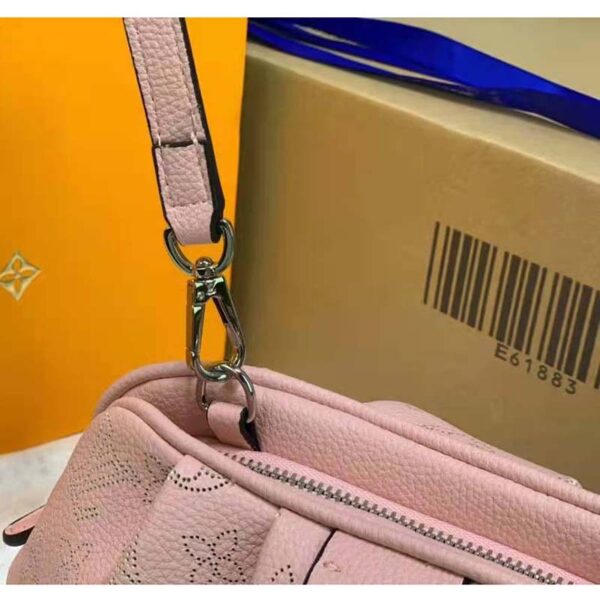 Louis Vuitton LV Women Scala Mini Pouch Magnolia Pink Mahina Perforated Calf Leather - Image 9