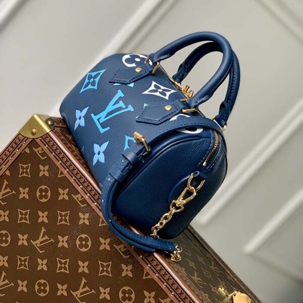 Louis Vuitton LV Women Seedy Bandoulière 20 Dégradé Blue Embossed Supple Cowhide Leather - Image 7