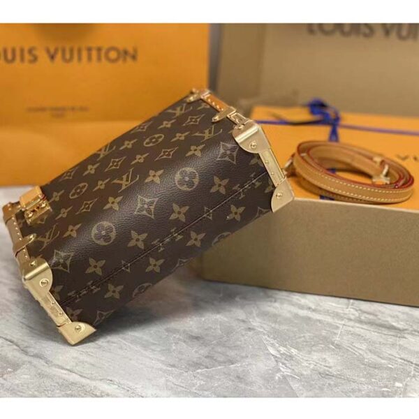 Louis Vuitton LV Women Side Trunk Monogram Coated Canvas Cowhide Leather - Image 6