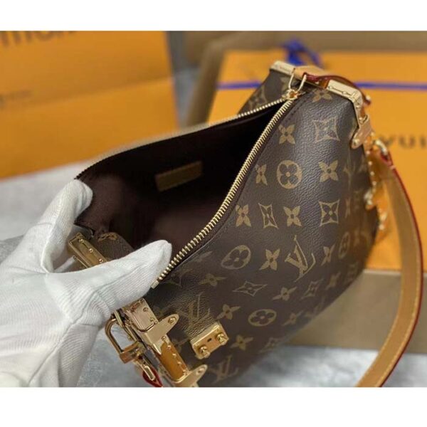 Louis Vuitton LV Women Side Trunk Monogram Coated Canvas Cowhide Leather - Image 8