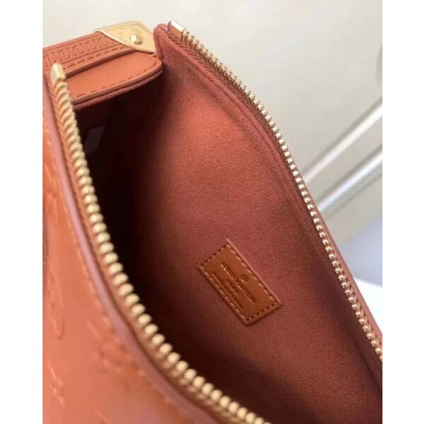 Louis Vuitton LV Women Side Trunk PM Handbag Petite Malle Tan Brown Calfskin - Image 8