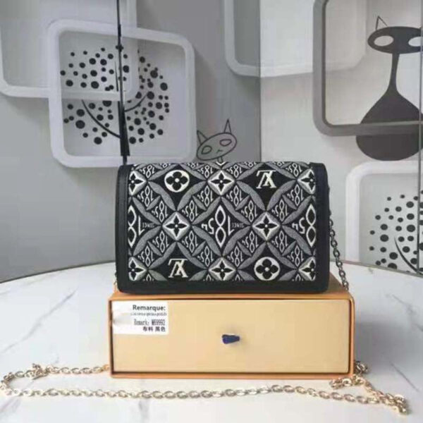 Louis Vuitton LV Women Since 1854 Dauphine Chain Wallet Monogram Flowers Cowhide-Leather - Image 3
