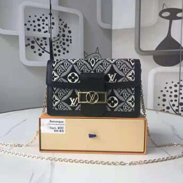 Louis Vuitton LV Women Since 1854 Dauphine Chain Wallet Monogram Flowers Cowhide-Leather - Image 2