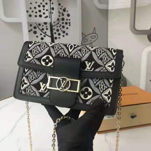 Louis Vuitton LV Women Since 1854 Dauphine Chain Wallet Monogram Flowers Cowhide-Leather - Image 9