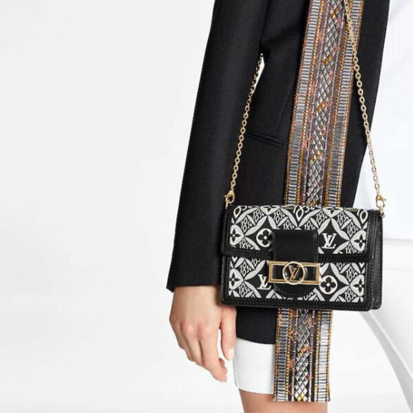 Louis Vuitton LV Women Since 1854 Dauphine Chain Wallet Monogram Flowers Cowhide-Leather - Image 10