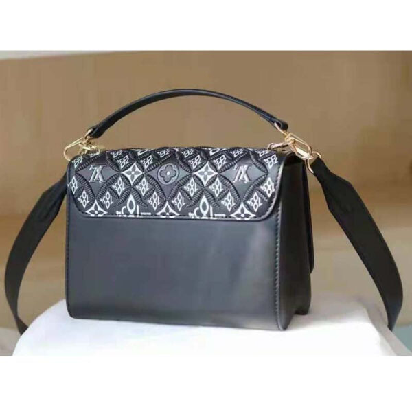 Louis Vuitton LV Women Since 1854 Twist MM Handbag Gray Embroidered Calfskin - Image 6
