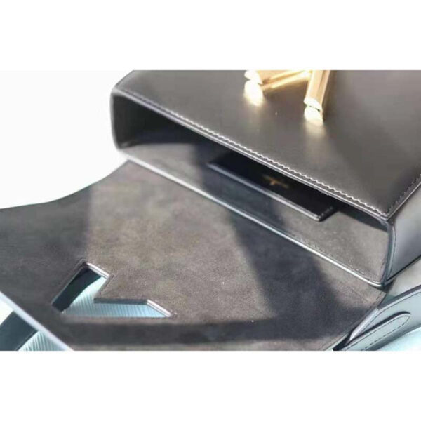 Louis Vuitton LV Women Since 1854 Twist MM Handbag Gray Embroidered Calfskin - Image 9