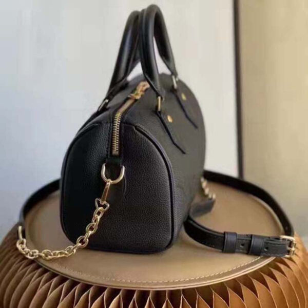 Louis Vuitton LV Women Speedy Bandoulière 20 Black Embossed Grained Cowhide Leather - Image 6