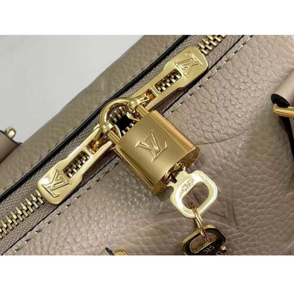 Louis Vuitton LV Women Speedy Bandoulière 20 Crème Beige Embossed Grained Cowhide Leather - Image 9