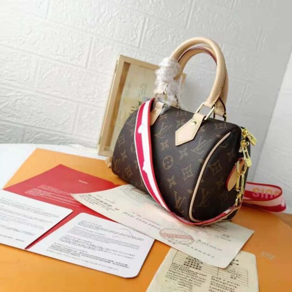 Louis Vuitton LV Women Speedy Bandoulière 20 Handbag Fuchsia Monogram Coated Canvas - Image 5