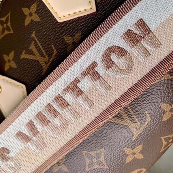 Louis Vuitton LV Women Speedy Bandoulière 20 Handbag Pink Orange Monogram Coated Canvas - Image 9