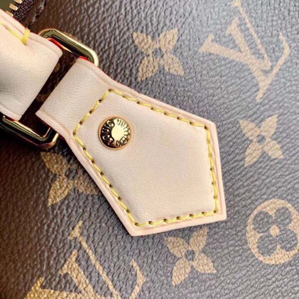 Louis Vuitton LV Women Speedy Bandoulière 20 Handbag Pink Orange Monogram Coated Canvas - Image 8