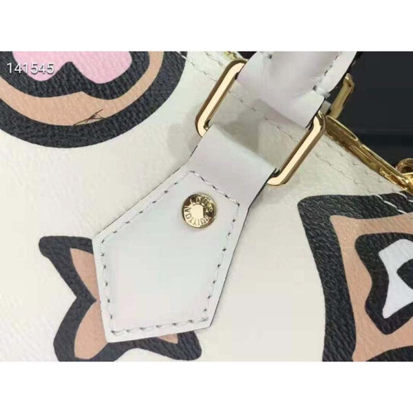 Louis Vuitton LV Women Speedy Bandoulière 25 Cream Monogram Coated Canvas Cowhide Leather - Image 8