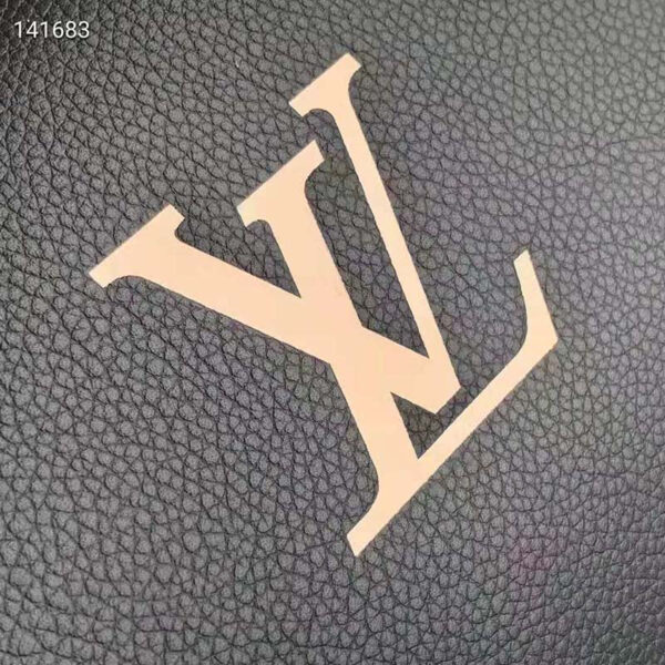 Louis Vuitton LV Women Speedy Bandoulière 25 Handbag Black Beige Embossed Grained Cowhide - Image 7
