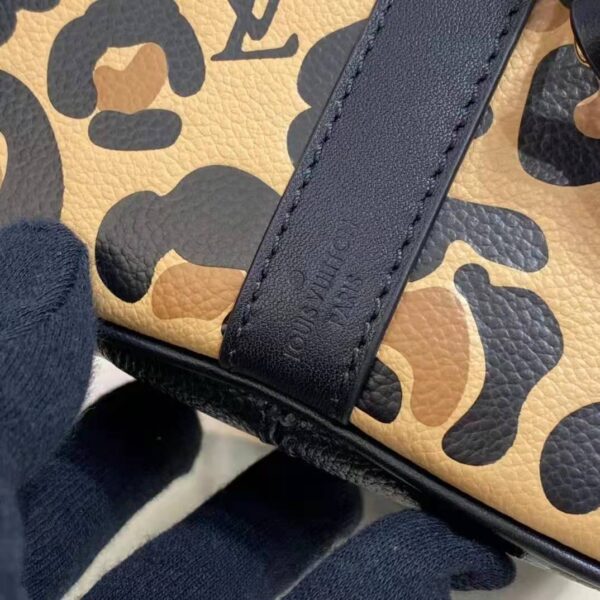 Louis Vuitton LV Women Speedy Bandoulière 25 Handbag Black Embossed Supple Grained Cowhide - Image 13