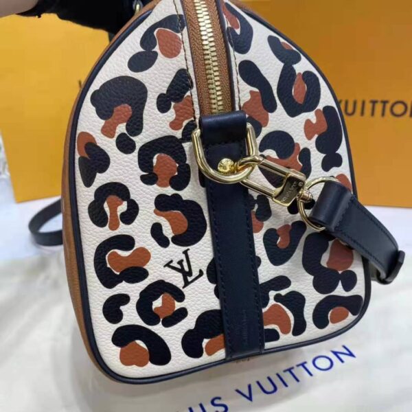 Louis Vuitton LV Women Speedy Bandoulière 25 Handbag Caramel Embossed Supple Grained Cowhide - Image 11