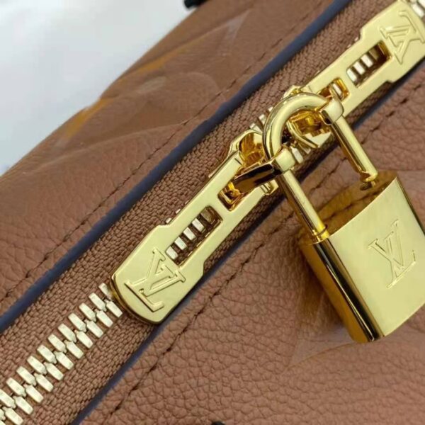 Louis Vuitton LV Women Speedy Bandoulière 25 Handbag Caramel Embossed Supple Grained Cowhide - Image 17