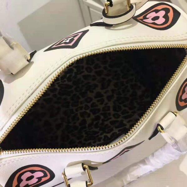 Louis Vuitton LV Women Speedy Bandoulière 25 Handbag Cream Monogram Coated Canvas - Image 9