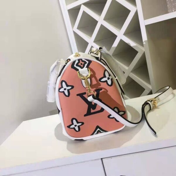 Louis Vuitton LV Women Speedy Bandoulière 25 Handbag Cream Monogram Coated Canvas - Image 7