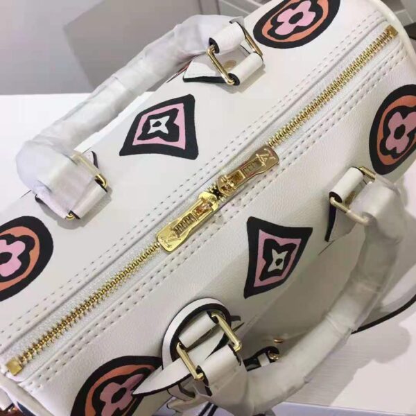 Louis Vuitton LV Women Speedy Bandoulière 25 Handbag Cream Monogram Coated Canvas - Image 8