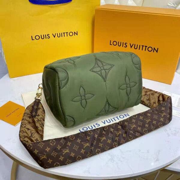 Louis Vuitton LV Women Speedy Bandoulière 25 Handbag Green Econyl Mini Monogram Canvas - Image 6