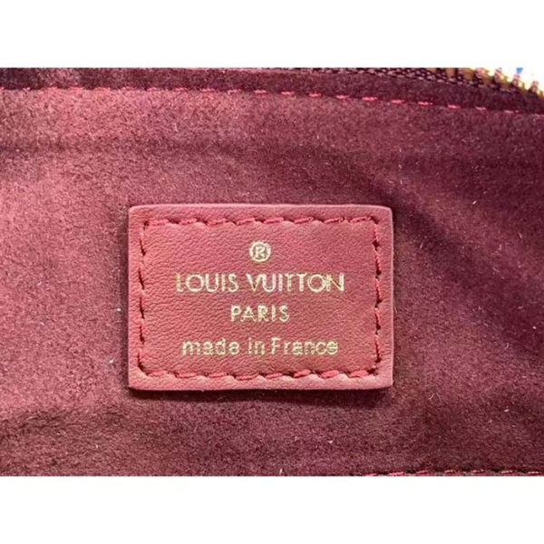 Louis Vuitton LV Women Speedy Bandoulière 25 Wine Red Monogram Empreinte Embossed Grained Cowhide Leather - Image 10