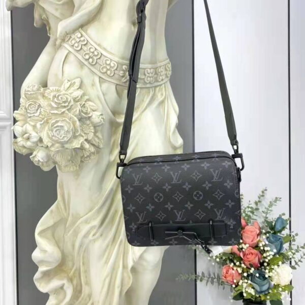 Louis Vuitton LV Women Steamer Messenger Monogram Eclipse Coated Canvas - Image 3