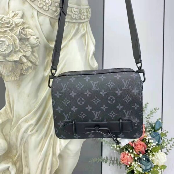 Louis Vuitton LV Women Steamer Messenger Monogram Eclipse Coated Canvas - Image 4