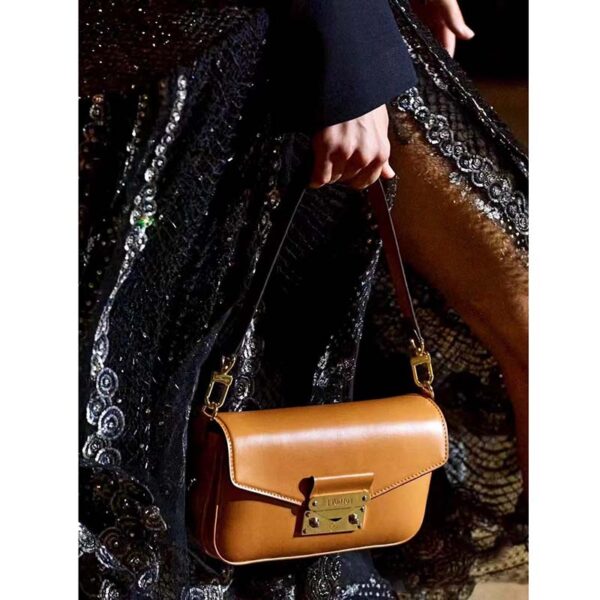 Louis Vuitton LV Women Swing Brown Calfskin Leather Monogram Canvas S Lock - Image 11
