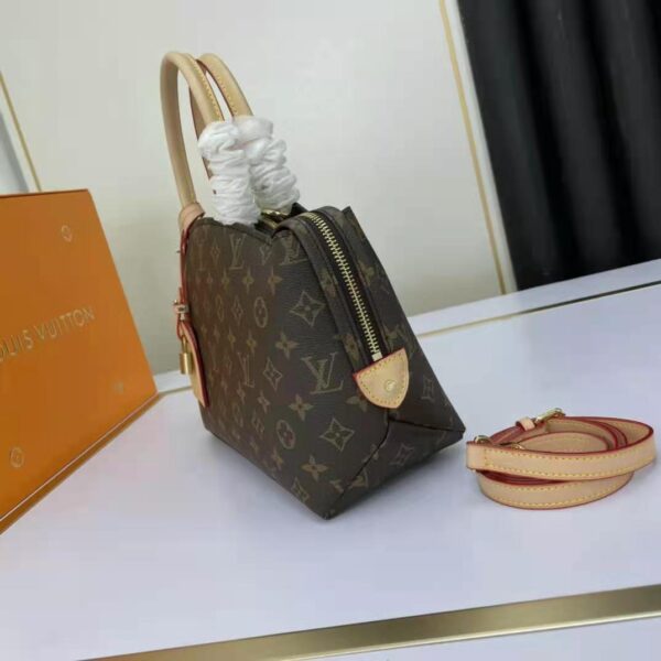 Louis Vuitton LV Women Tote Bag Monogram Coated Canvas Natural Cowhide Leather - Image 4