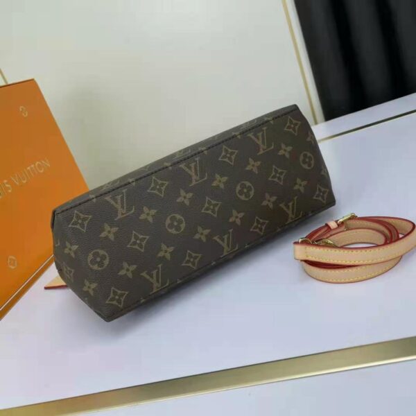 Louis Vuitton LV Women Tote Bag Monogram Coated Canvas Natural Cowhide Leather - Image 5