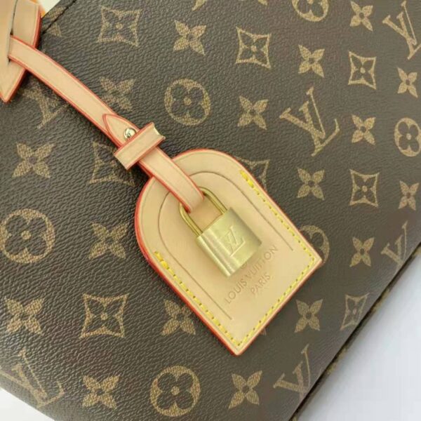 Louis Vuitton LV Women Tote Bag Monogram Coated Canvas Natural Cowhide Leather - Image 6