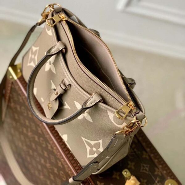 Louis Vuitton LV Women Trianon PM Bag Beige Embossed Grained Cowhide Leather - Image 5