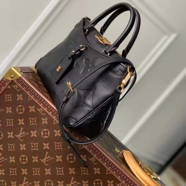 Louis Vuitton LV Women Trianon PM Bag Black Embossed Grained Cowhide Leather - Image 4
